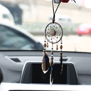 Car Pendant Handicraft Feather Hanging Mirror Ornament - Korbox