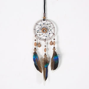 Car Pendant Handicraft Feather Hanging Mirror Ornament - Korbox
