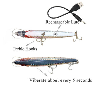 USB Rechargeable Led Twitching Fish Lure - Korbox