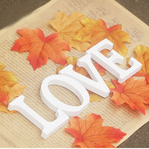 Home Decorations Artificial Wood White Letters - Korbox