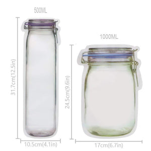Reusable  Snack Saver Jar Bags - Korbox