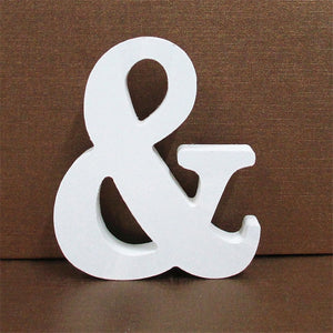 1pc 10CMX10CM White Wooden Letter English Alphabet DIY Personalised Name Design Art Craft Free Standing Heart Wedding Home Decor - Korbox