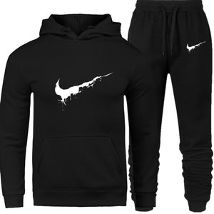 New 2018 Brand Tracksuit Men Thermal Men Sportswear Sets Fleece Thick Hoodie+Pants Sporting Suit Casual Sweatshirts Sport Suit - Korbox