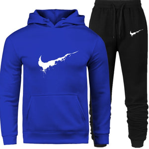 New 2018 Brand Tracksuit Men Thermal Men Sportswear Sets Fleece Thick Hoodie+Pants Sporting Suit Casual Sweatshirts Sport Suit - Korbox