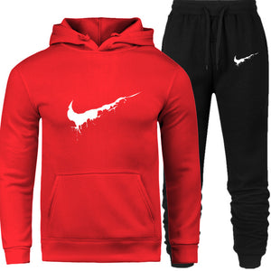 New 2018 Brand Tracksuit Men Thermal Men Sportswear Sets Fleece Thick Hoodie+Pants Sporting Suit Casual Sweatshirts Sport Suit - Korbox