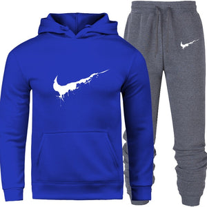 New 2018 Brand Tracksuit Men Thermal Men Sportswear Sets Fleece Thick Hoodie+Pants Sporting Suit Casual Sweatshirts Sport Suit - Korbox