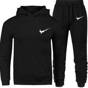 New 2018 Brand Tracksuit Men Thermal Men Sportswear Sets Fleece Thick Hoodie+Pants Sporting Suit Casual Sweatshirts Sport Suit - Korbox