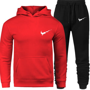 New 2018 Brand Tracksuit Men Thermal Men Sportswear Sets Fleece Thick Hoodie+Pants Sporting Suit Casual Sweatshirts Sport Suit - Korbox