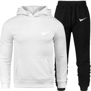 New 2018 Brand Tracksuit Men Thermal Men Sportswear Sets Fleece Thick Hoodie+Pants Sporting Suit Casual Sweatshirts Sport Suit - Korbox