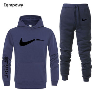 Men's Tracksuit 2 sets of new fashion jacket sportswear men's sweatpants hoodies spring and autumn men's brand hoodies pants - Korbox