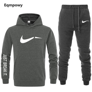 Men's Tracksuit 2 sets of new fashion jacket sportswear men's sweatpants hoodies spring and autumn men's brand hoodies pants - Korbox